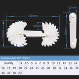 60 Degree Stainless Steel Thread Gauge - 30 Pcs-1915197202297393155