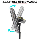 NNEMB 30' 762mm 300W Industrial Pedestal Fan, Large, Commercial, Heavy-duty, 3 Speed, EESS Certified