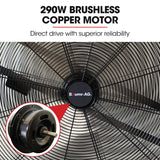 NNEMB 36' 914mm Industrial Mobile Floor Drum Fan, 290W Brushless Motor, Tilting, Large, Commercial, Heavy-duty Frame, EESS Certified