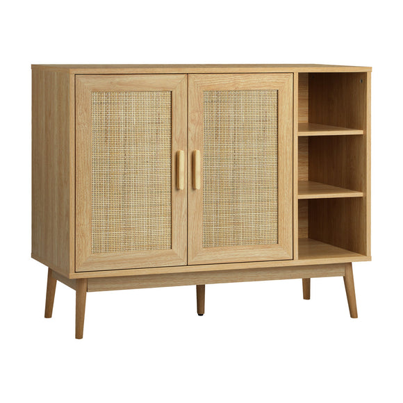 NNEED Shoes Storage Cabinet 4 Closed & 3 Open Shelves