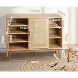 NNEED Shoes Storage Cabinet 4 Closed & 3 Open Shelves