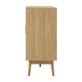 NNEED Shoes Storage Cabinet 4 Closed & 3 Open Shelves