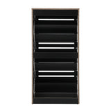 NNEED Shoe Storage Cabinet 3 Doors 45 Pairs Black