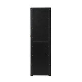 NNEED Shoe Cabinet 3 Doors Shelf Black