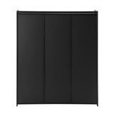 NNEED Shoe Cabinet 3 Doors Shelf Black
