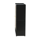 NNEED Shoe Storage Cabinet 3 Doors Rattan Style