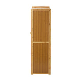 NNEED Shoe Cabinet with 3 Rattan Doors 6 Shelves