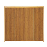 NNEED Shoe Storage Cabinet 4 Doors Rattan Brown