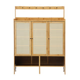 NNEED Shoe Storage Cabinet 3 Door with Hanging Hooks