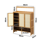 NNEED Shoe Storage Cabinet 3 Door with Hanging Hooks