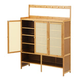 NNEED Shoe Storage Cabinet 3 Door with Hanging Hooks