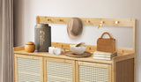 NNEED Shoe Storage Cabinet 3 Door with Hanging Hooks