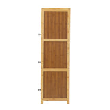 NNEED Shoe Storage Cabinet 3 Flip-up Doors Brown