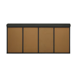 NNEED Shoe Bench 105cm with Leather Seat Black