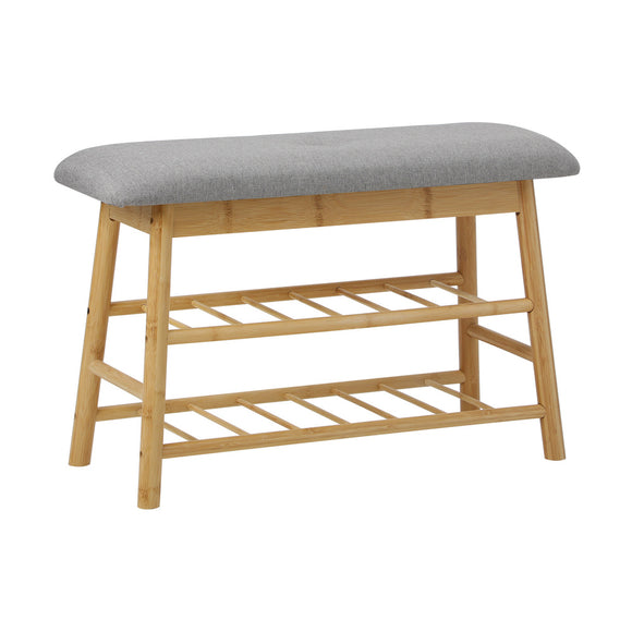 NNEED Shoe Storage Bench Bamboo 70cm