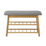 NNEED Shoe Storage Bench Bamboo 70cm