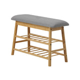 NNEED Shoe Storage Bench Bamboo 70cm