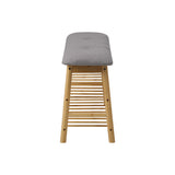 NNEED Shoe Storage Bench Bamboo 90cm