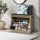 NNEED Shoe Storage Bench with PU Seat 0.6M Wooden
