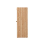 NNEED Shoe Cabinet 2 Compartment with Rows Rattan Doors