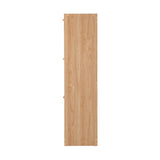 NNEED Shoe Cabinet 3 Compartment with Rows Rattan Doors