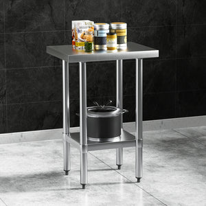NNEDSZ Cefito Stainless Steel Kitchen Benches Work Bench 610x457mm 430
