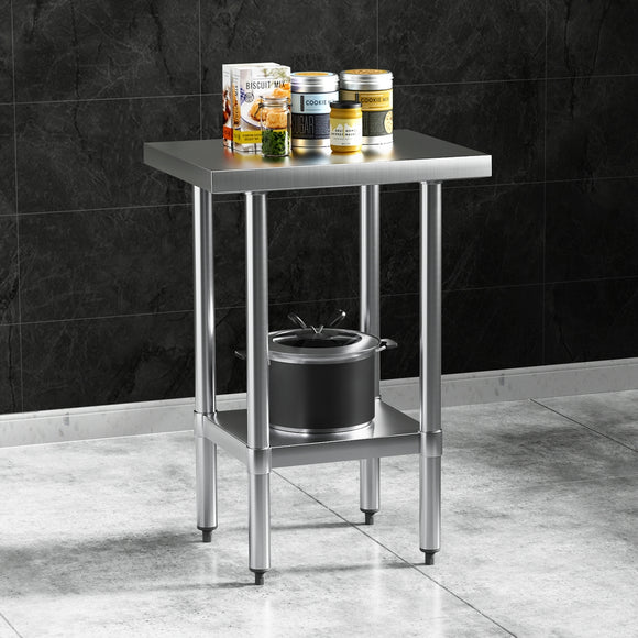 NNEDSZ Cefito Stainless Steel Kitchen Benches Work Bench 610x457mm 430