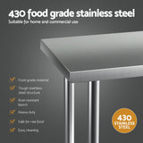 NNEDSZ Cefito Stainless Steel Kitchen Benches Work Bench 610x457mm 430