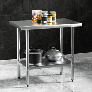NNEDSZ Cefito Stainless Steel Kitchen Benches Work Bench 910x610mm 430