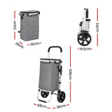 NNEDSZ Emajin Shopping Trolley Cart 45KG Foldable Grey