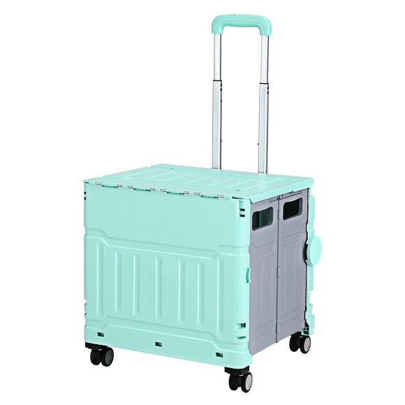 NNEDSZ Emajin Shopping Trolley Cart 75L Foldable Green