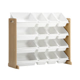 NNEED 16 Bins 4-Tier Kids Toy Organiser Storage Rack
