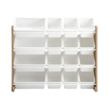 NNEED 16 Bins 4-Tier Kids Toy Organiser Storage Rack