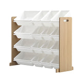 NNEED 16 Bins 4-Tier Kids Toy Organiser Storage Rack