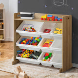NNEED 9 Bins Kids Toy Box Organiser Display Shelf