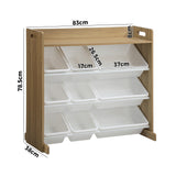 NNEED 9 Bins Kids Toy Box Organiser Display Shelf