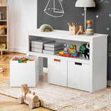 NNEED Wooden Kids Storage Cabinet With Portable Box