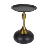 NNEED Coffee Side Table Round Metal Black