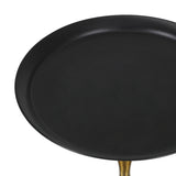 NNEED Coffee Side Table Round Metal Black