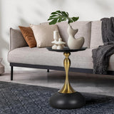 NNEED Coffee Side Table Round Metal Black