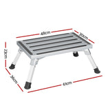 NNEDSZ Caravan Step Folding Aluminium Step Ladder Stool