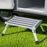 NNEDSZ Caravan Step Folding Aluminium Step Ladder Stool