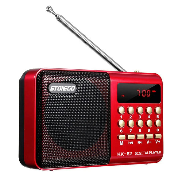 NNEOBA Mini Portable Rechargeable Digital FM Radio & MP3 Player