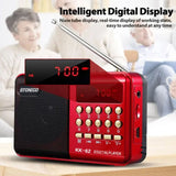 NNEOBA Mini Portable Rechargeable Digital FM Radio & MP3 Player