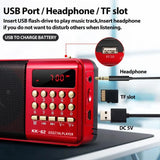 NNEOBA Mini Portable Rechargeable Digital FM Radio & MP3 Player