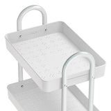 NNEDSZ Storage Trolley Kitchen Cart 3 Tiers Rack Shelf Organiser Wheels White