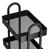 NNEDSZ Artiss Storage Trolley Kitchen Cart 4 Tiers Black