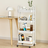 NNEDSZ Storage Trolley Kitchen Cart 4 Tiers White
