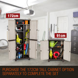 NNEMB 91cm Lockable Outdoor Storage Cabinet