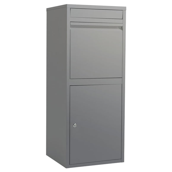NNEMB Freestanding Parcel Post Box Letterbox, Letter Slot, Woodland Grey